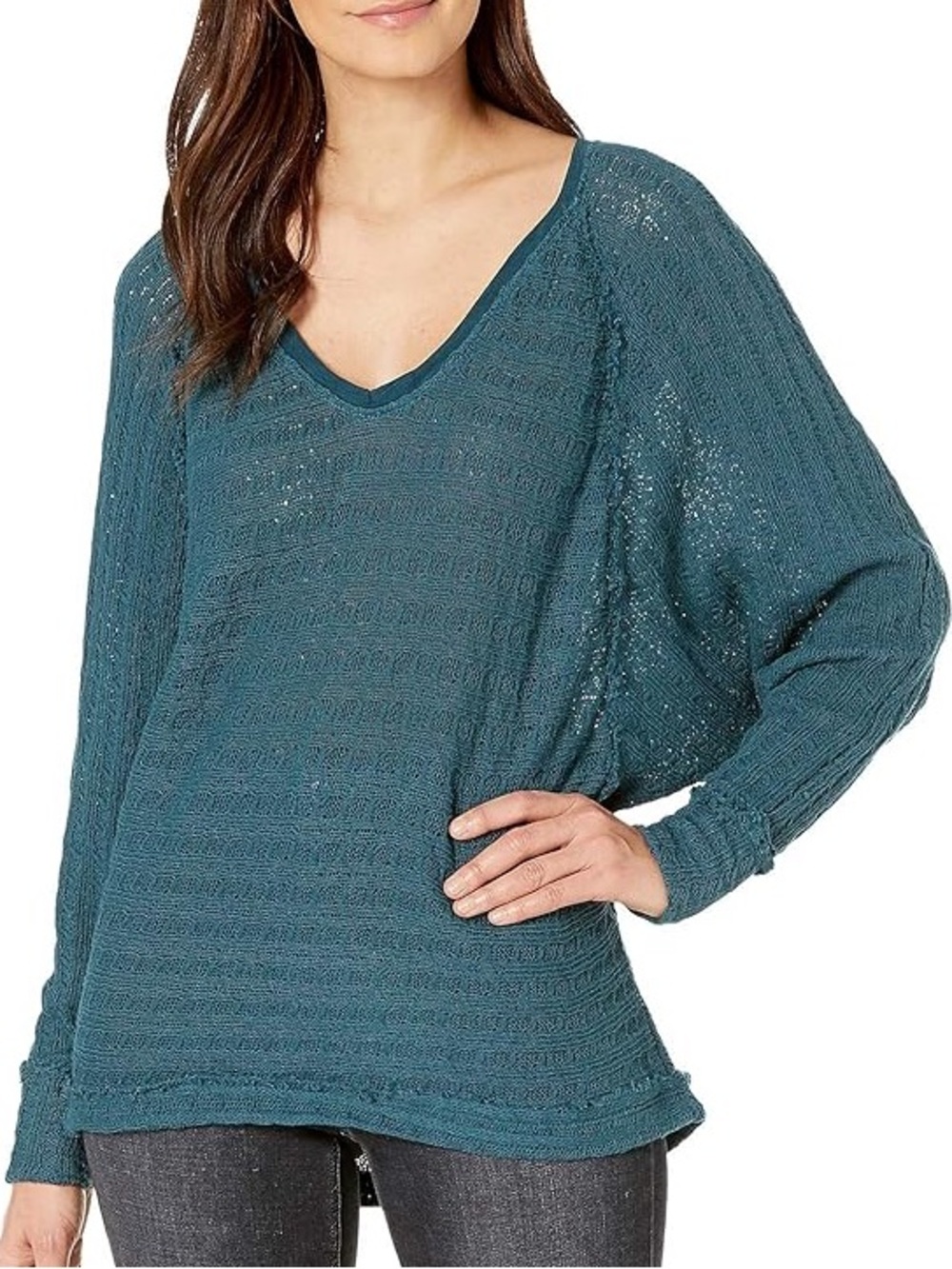 We The Free Thien's Hacci Sweater Turquoise/Teal